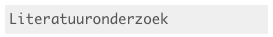 Literatuuronderzoek